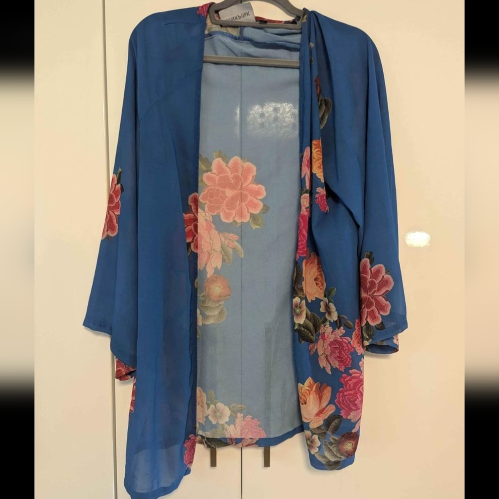 MINKPINK Blue Floral Swim Coverup